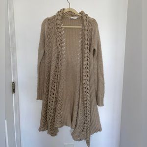 Beige Knit Cardigan